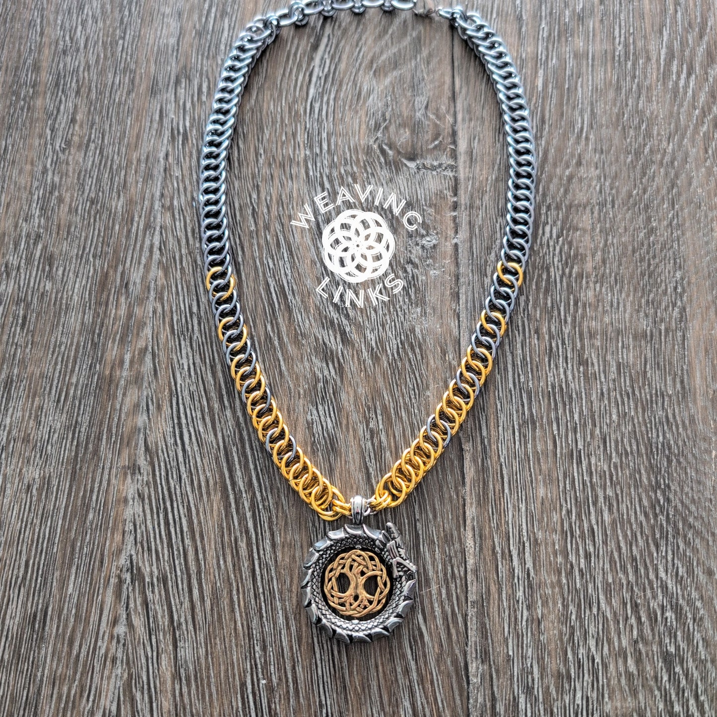 Half Persian Ouroborus Necklace