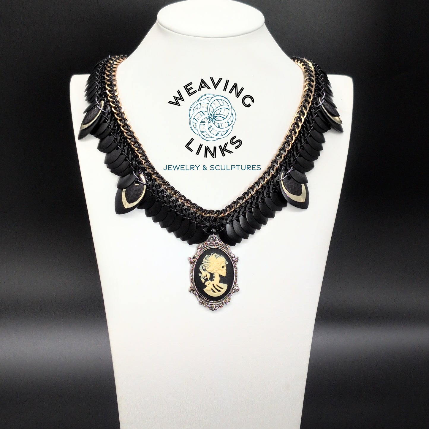 Gothic Scalloped Scale Necklace