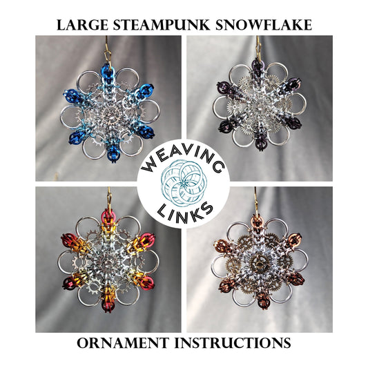 Instructions for Large Steampunk Snowflake Ornament
