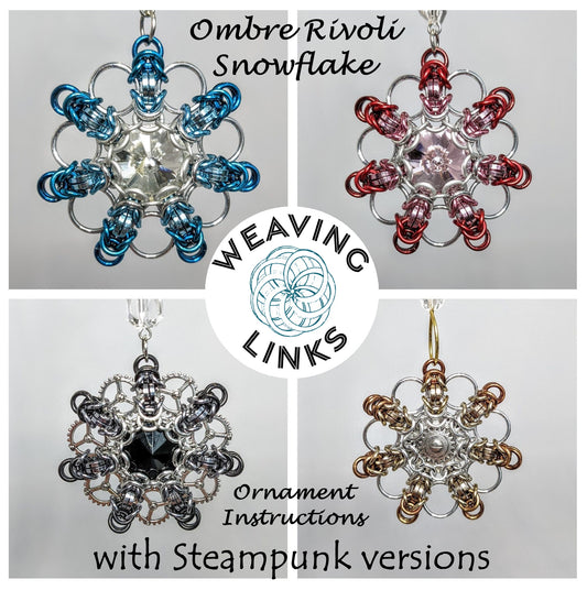 Instructions for Ombre Rivoli Snowflake Ornament