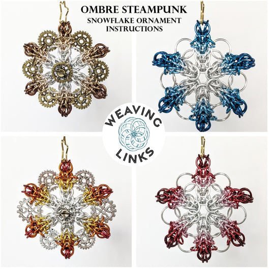 Instructions for Ombre Steampunk Snowflake Ornament