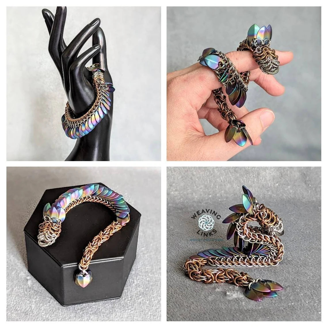 Small Dragon Bracelet and Sculpture