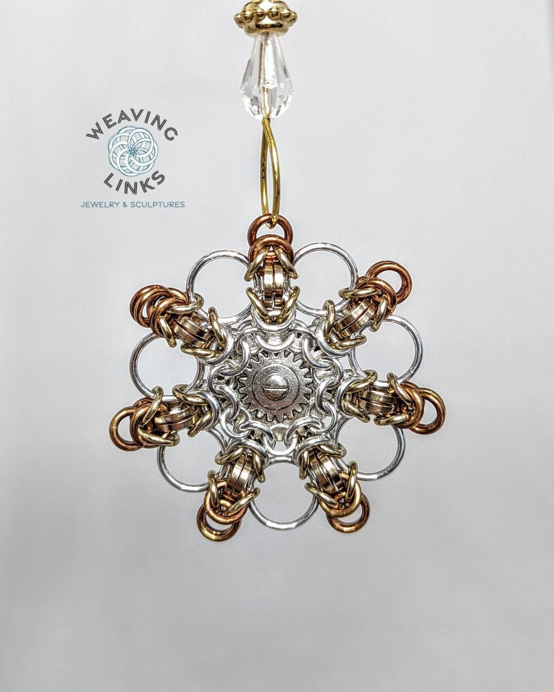 Instructions for Ombre Rivoli Snowflake Ornament