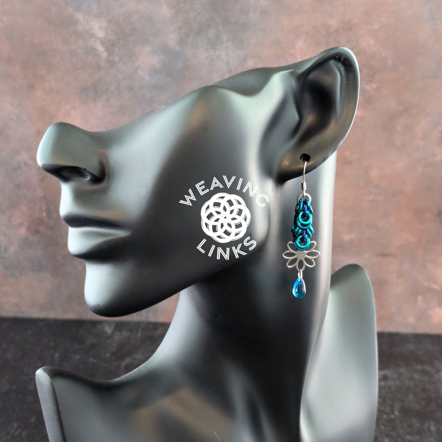 Blue Daisy Earrings
