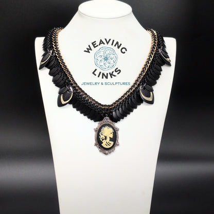 Gothic Scalloped Scale Necklace