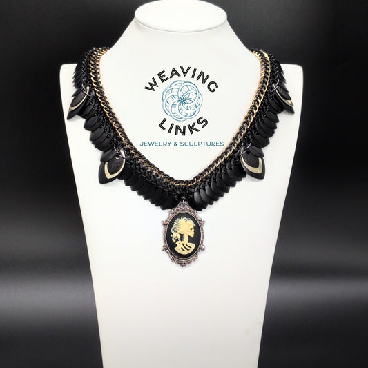 Gothic Scalloped Scale Necklace