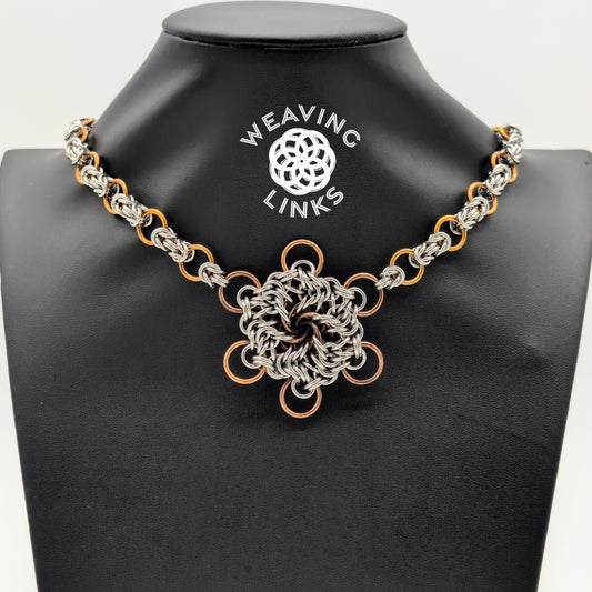 Vortex Necklace, bronze