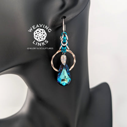 Blue Halo Earrings