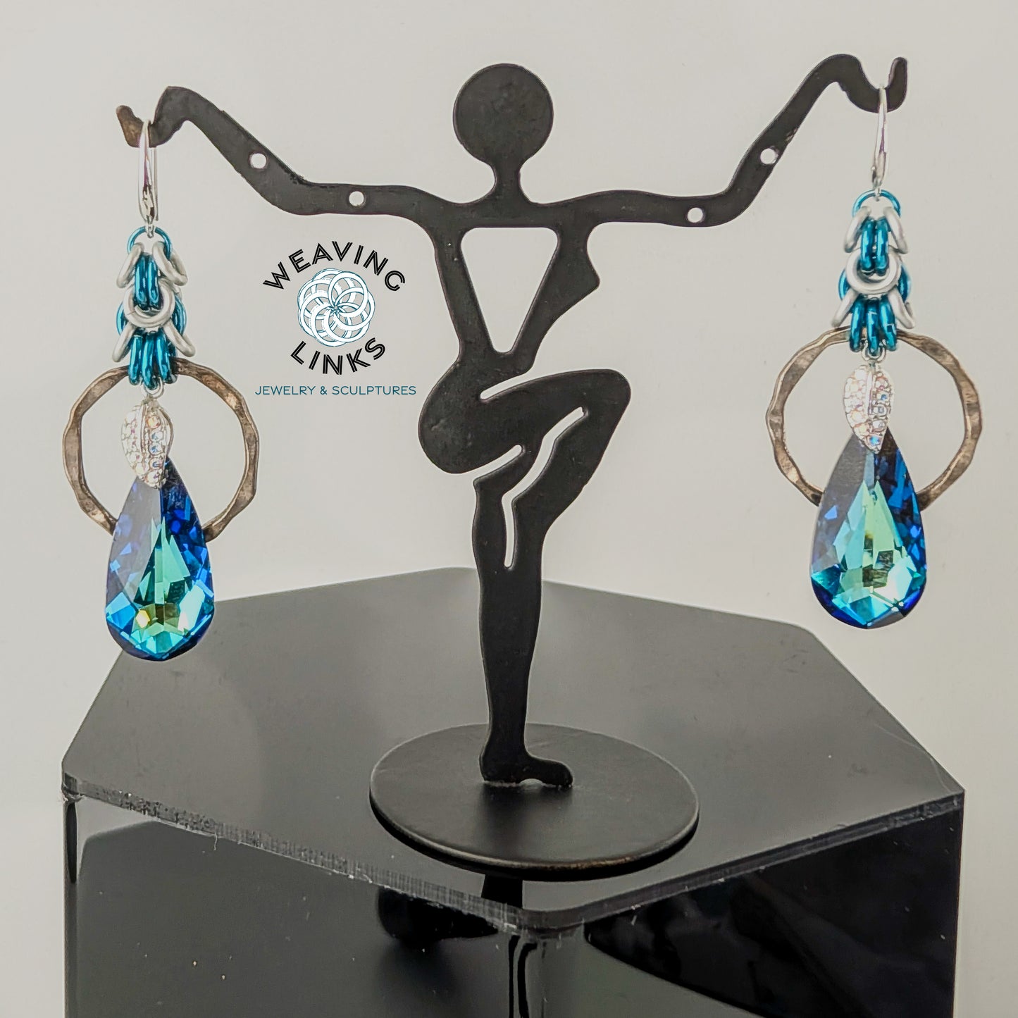 Blue Halo Earrings