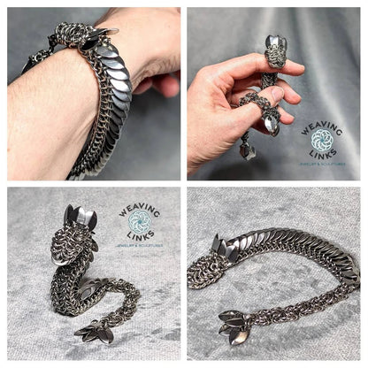 Small Dragon Bracelet and Sculpture