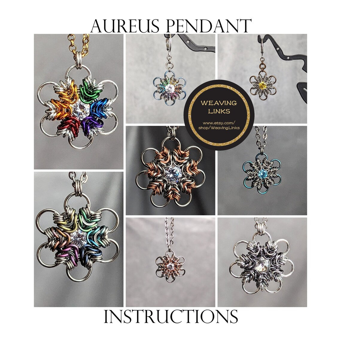Instructions for Aureus Pendant and Earrings