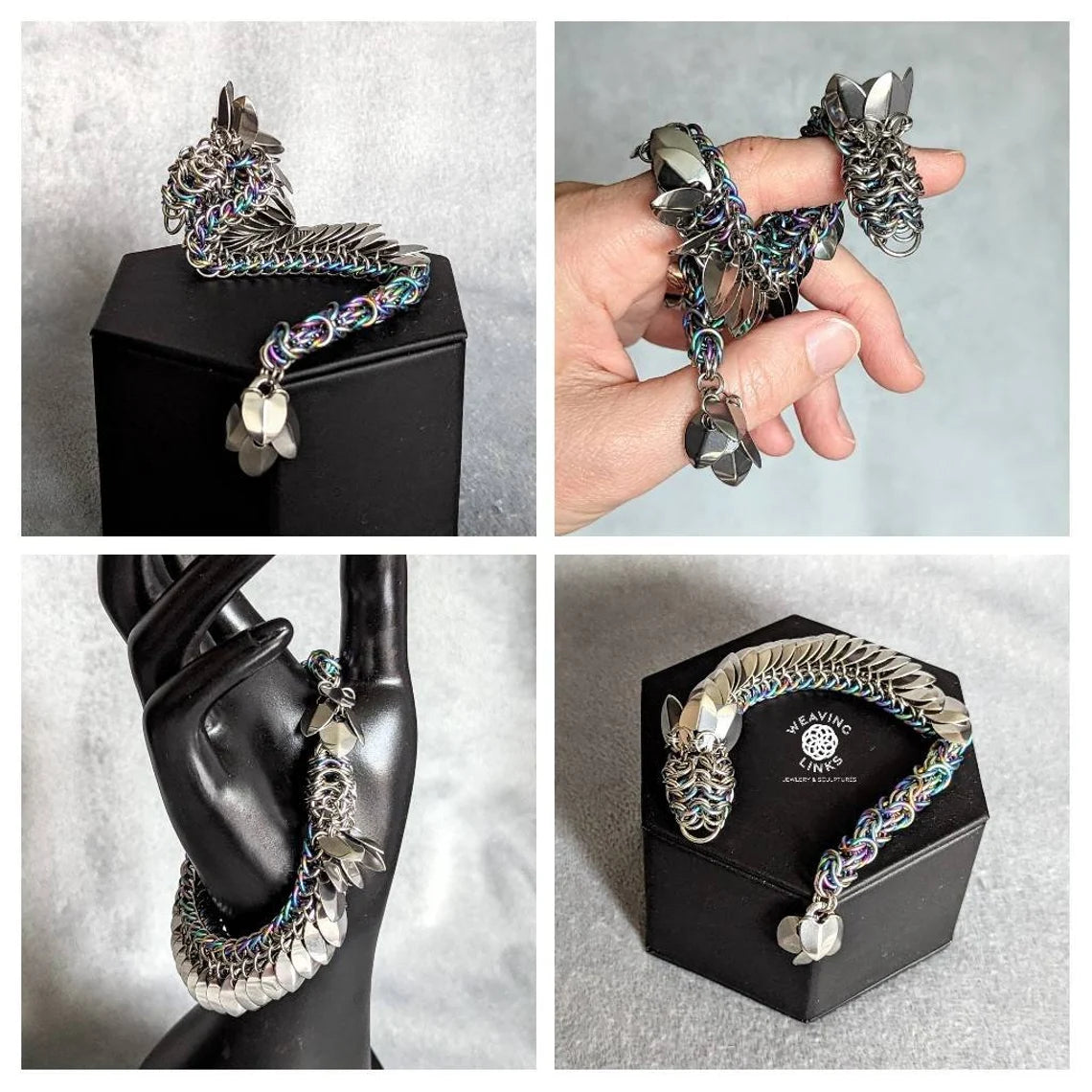 Small Dragon Bracelet and Sculpture