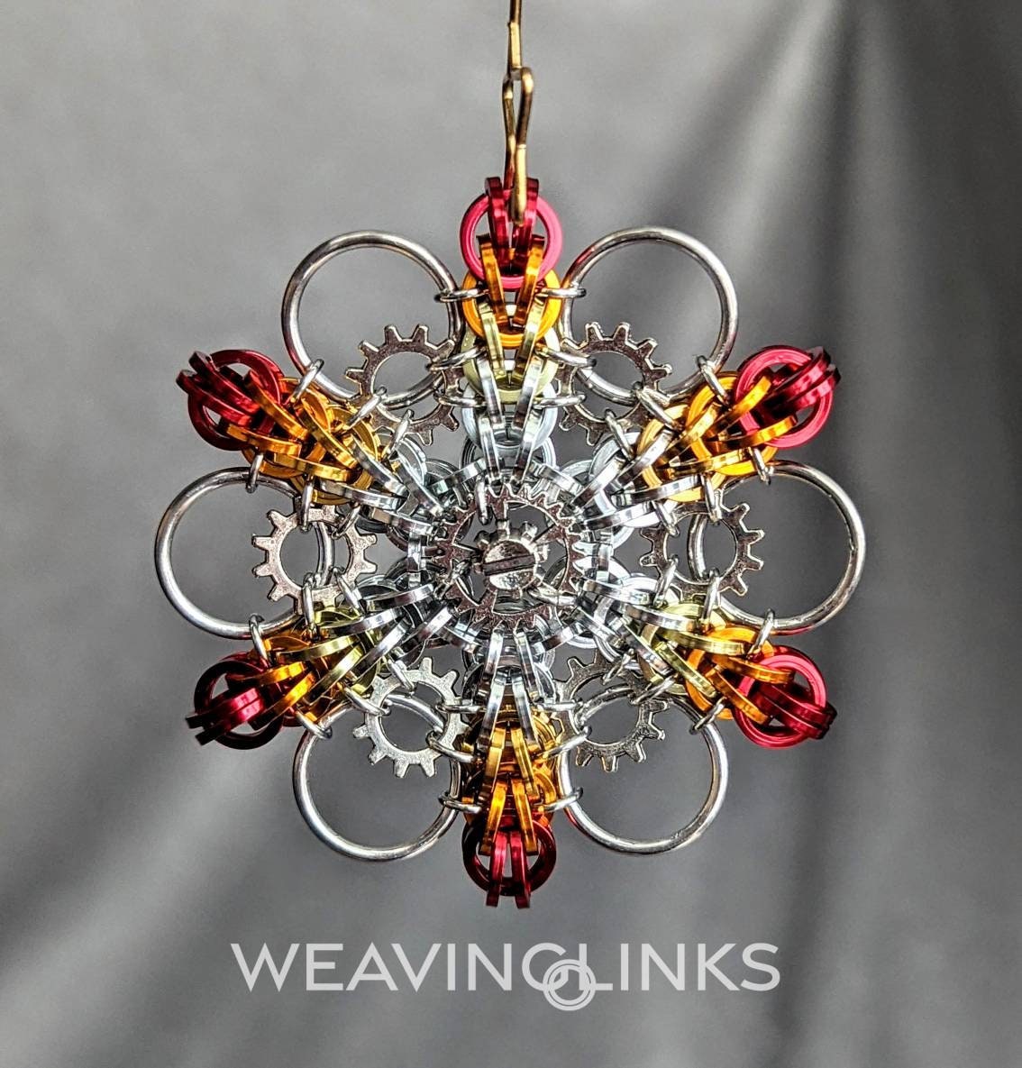 Steampunk Snowflake Ornaments, large