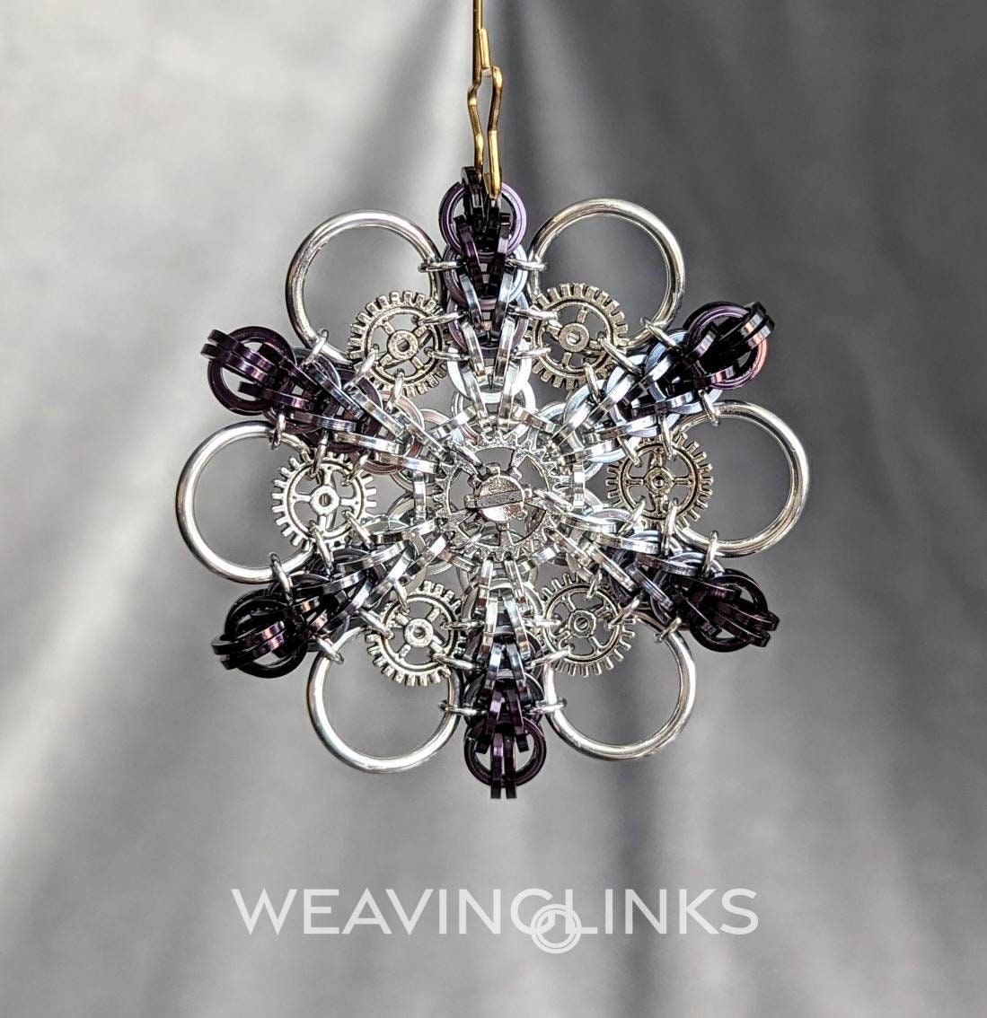 Steampunk Snowflake Ornaments, large