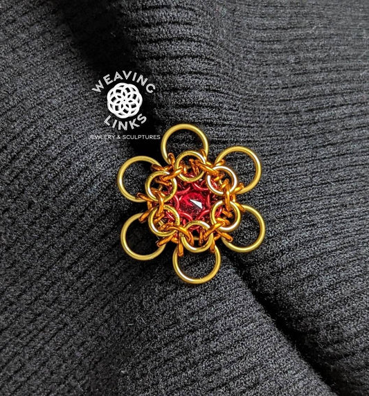 Sunburst Brooch Pin