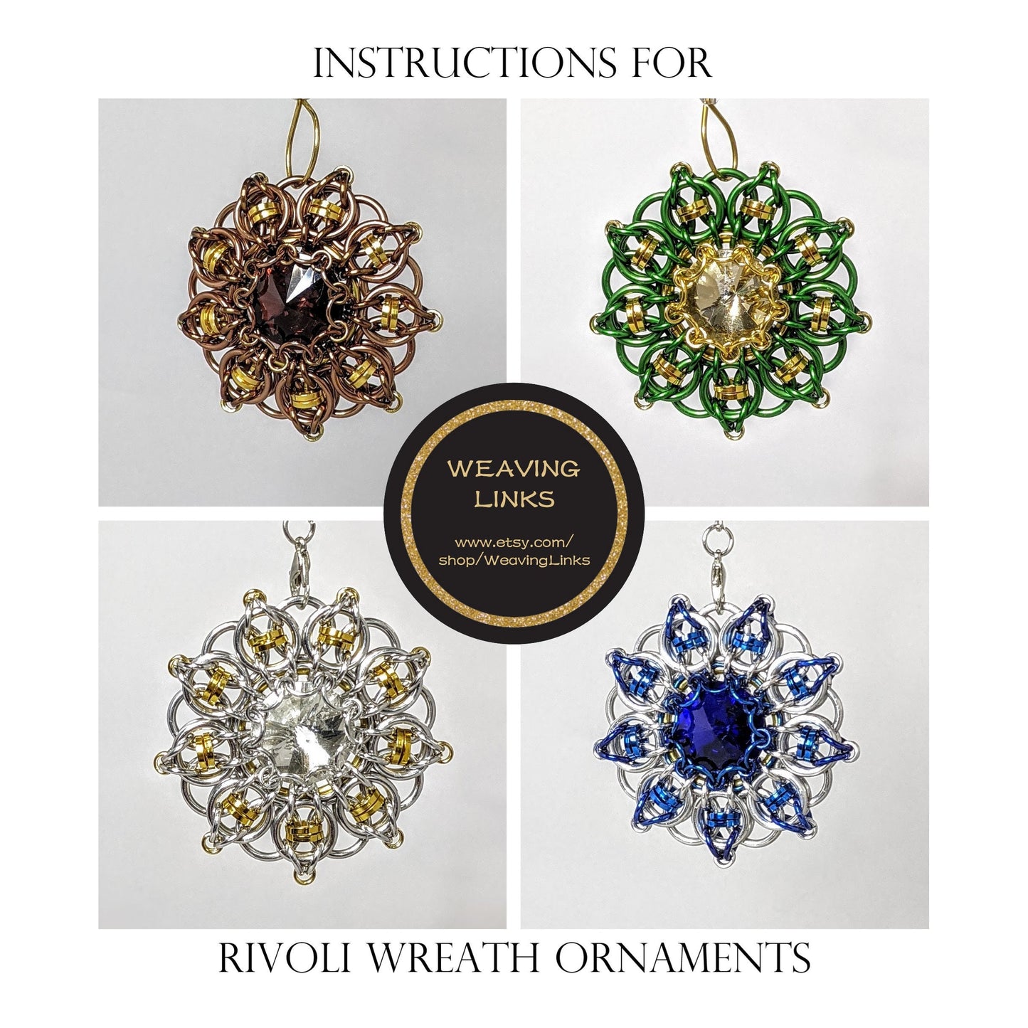Instructions for Rivoli Wreath Ornament